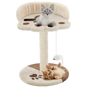 Albero per Gatti con Tiragraffi in Sisal 40 cm Beige e Marrone 170543