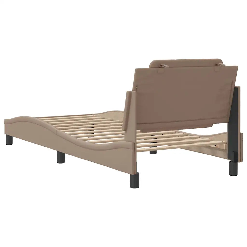 Giroletto senza Materasso Zadar Cappuccino 90x190 cm in Similpelle 3208153