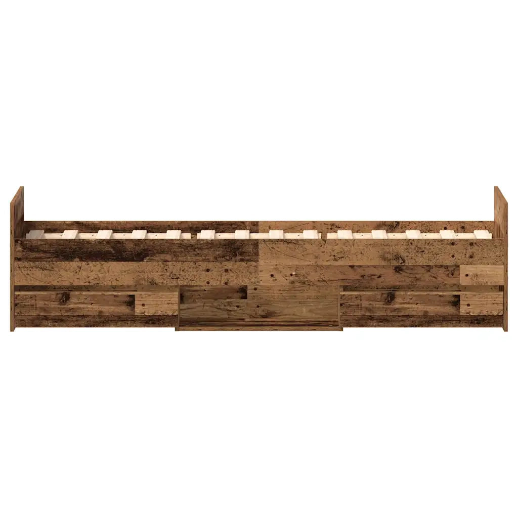 Giroletto senza Materasso Legno Antico 100x200cm in Truciolato