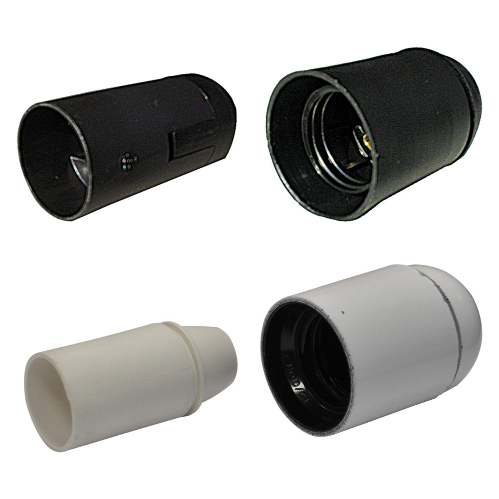 PORTALAMPADA LISCIO E 27 - colore nero- 50 pezzi