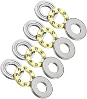 Set di 4 rulli a balestra axiali per macchine e attrezzi - [7 mm x 15 mm x 5 mm] - In acciaio inox con anello di chiusura.
