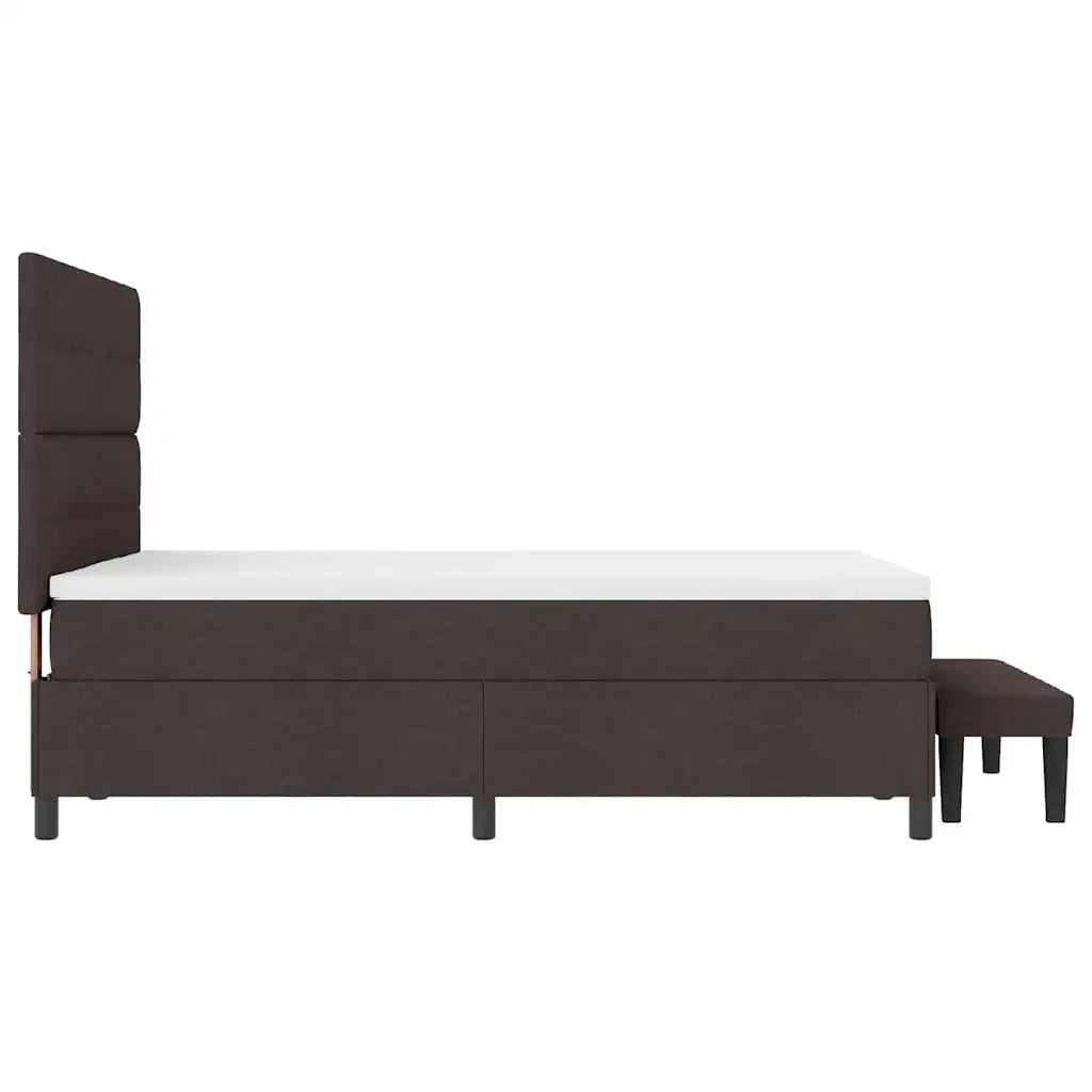 Letto a molle con testiera Marrone Scuro 160 x 200 cm Tessuto 3344082