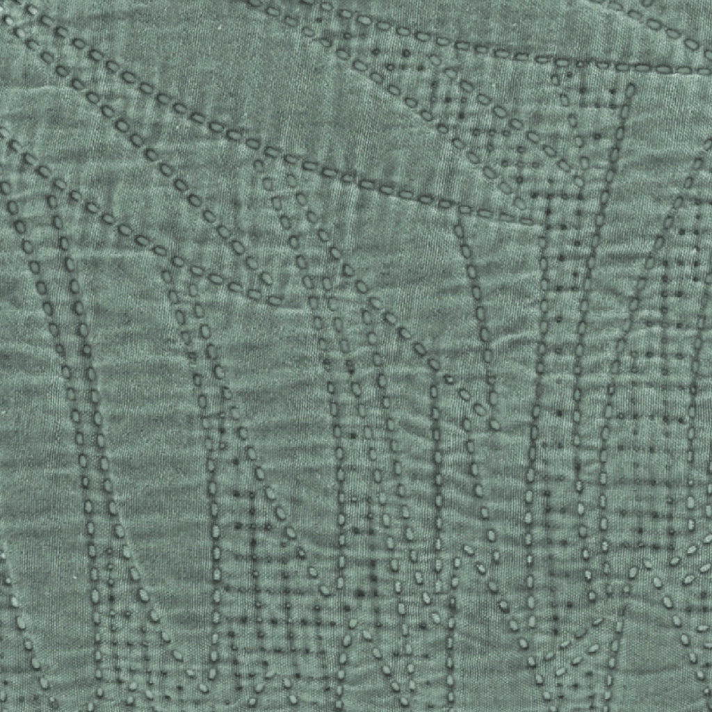 Copriletto Trapuntato Matrimoniale Stone Washed 250x250 cm in Microfibra Anallergica 120 gr/mq Trapuntino Leggero Primaverile Estivo Morbido e Resistente Salvia