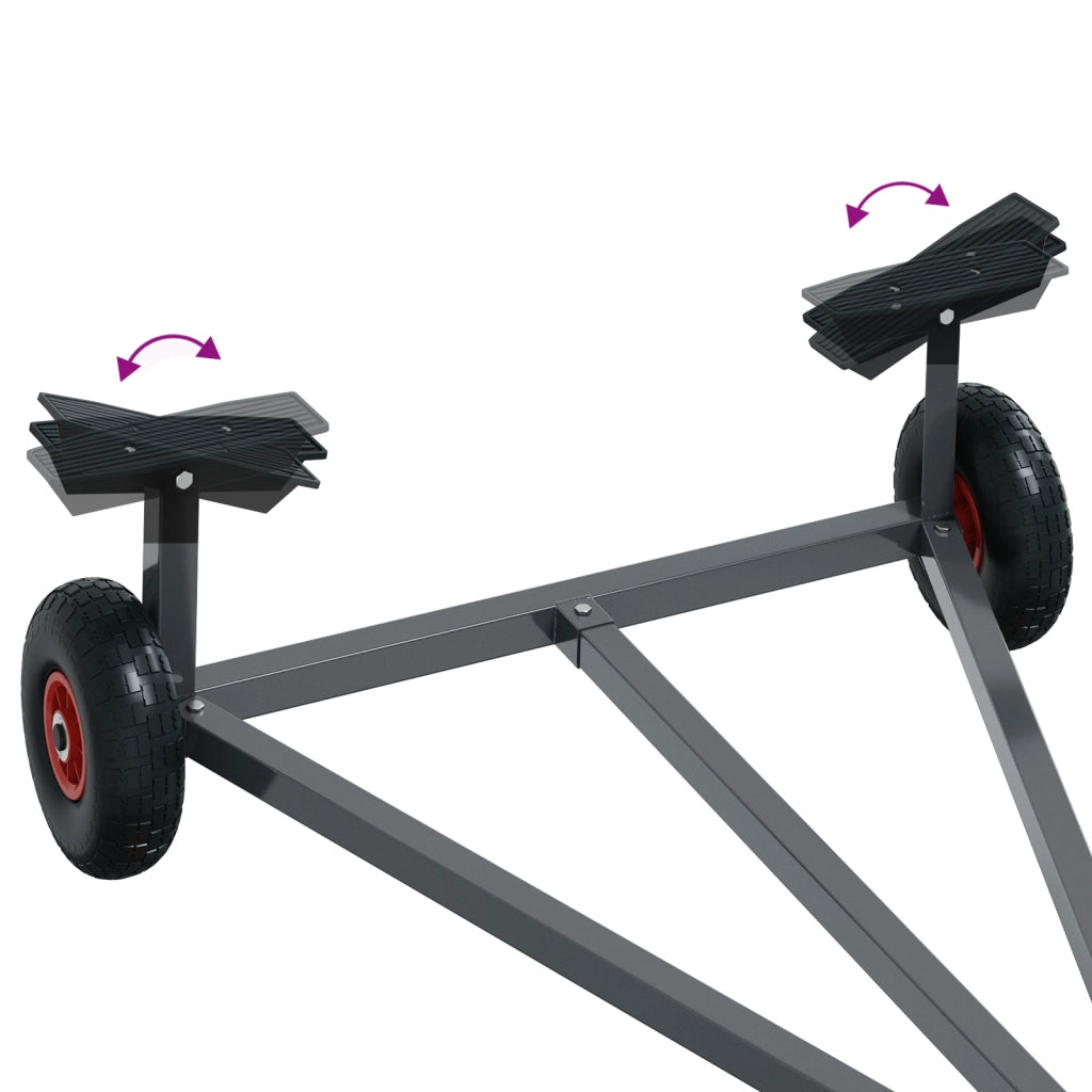 Rimorchio Barca 212-302 cm Lunghezza Regolabile 160 kg Acciaio