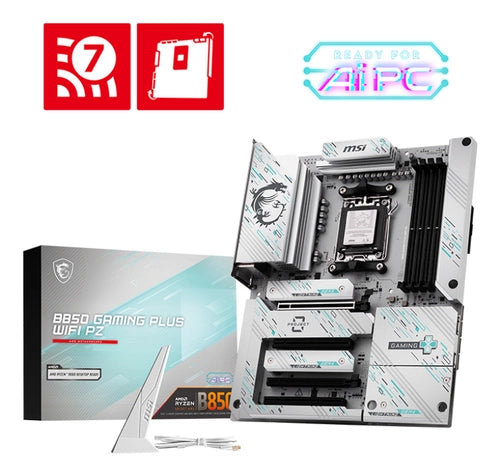 Msi mb b850 gaming plus wifi pz,b850,am5,4ddr5,4pci-ex16,3m.2,4sata3,3usb10g,6usb5g,8usb2 - 911-7E75-001