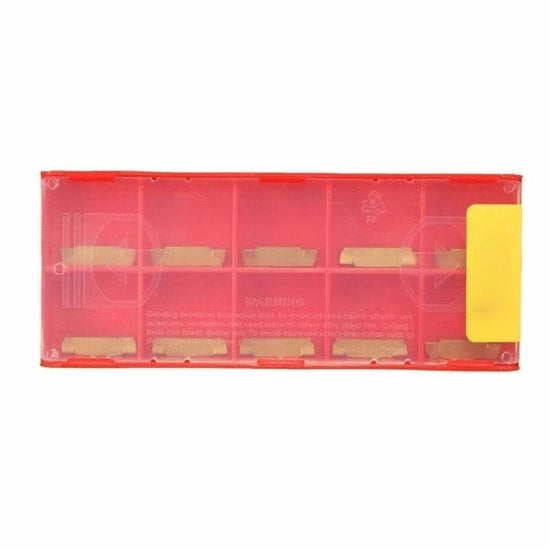 Inserti a carburo 10 pezzi - MGMN200-G - 2mm larghezza - Adatti per MGEHR/MGIVR - Materiale KDC dorato - Duraturo e pratico - Inserti taglienti