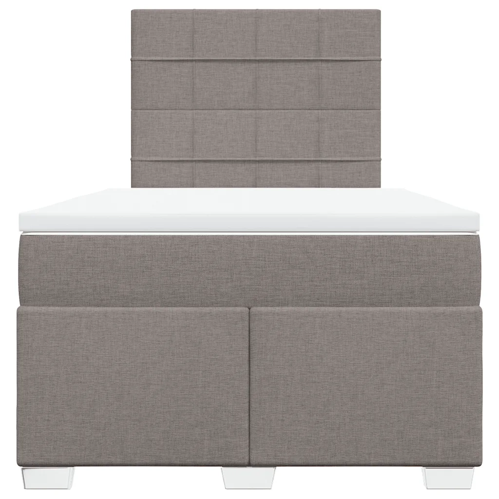 Giroletto a Molle con Materasso Tortora 120x200 cm in Tessuto