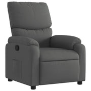 Poltrona | Sedia Relax reclinabile in tessuto grigio scuro