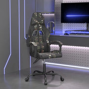 Sedia da Gaming Nero e Mimetico in Similpelle 3143829