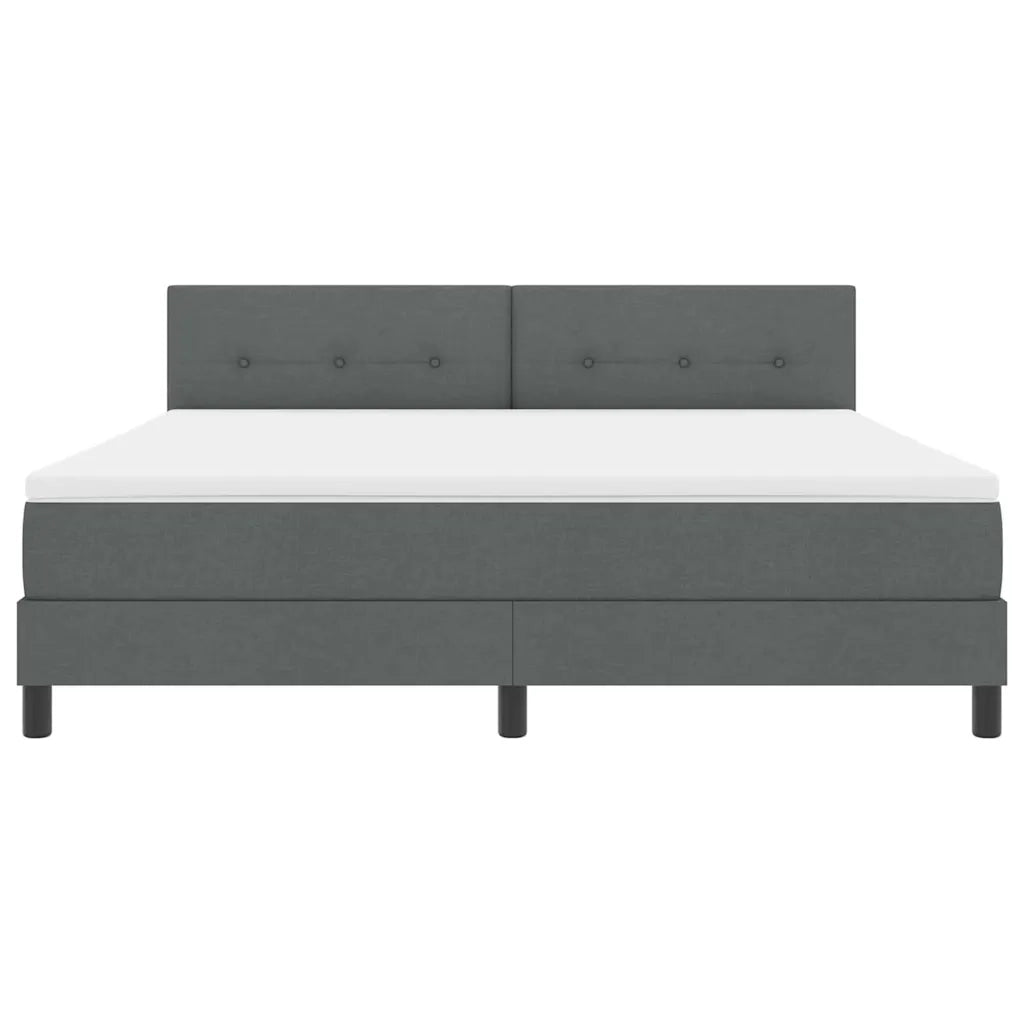Letto a molle con testiera Grigio scuro 180 x 200 cm Tessuto 3338707