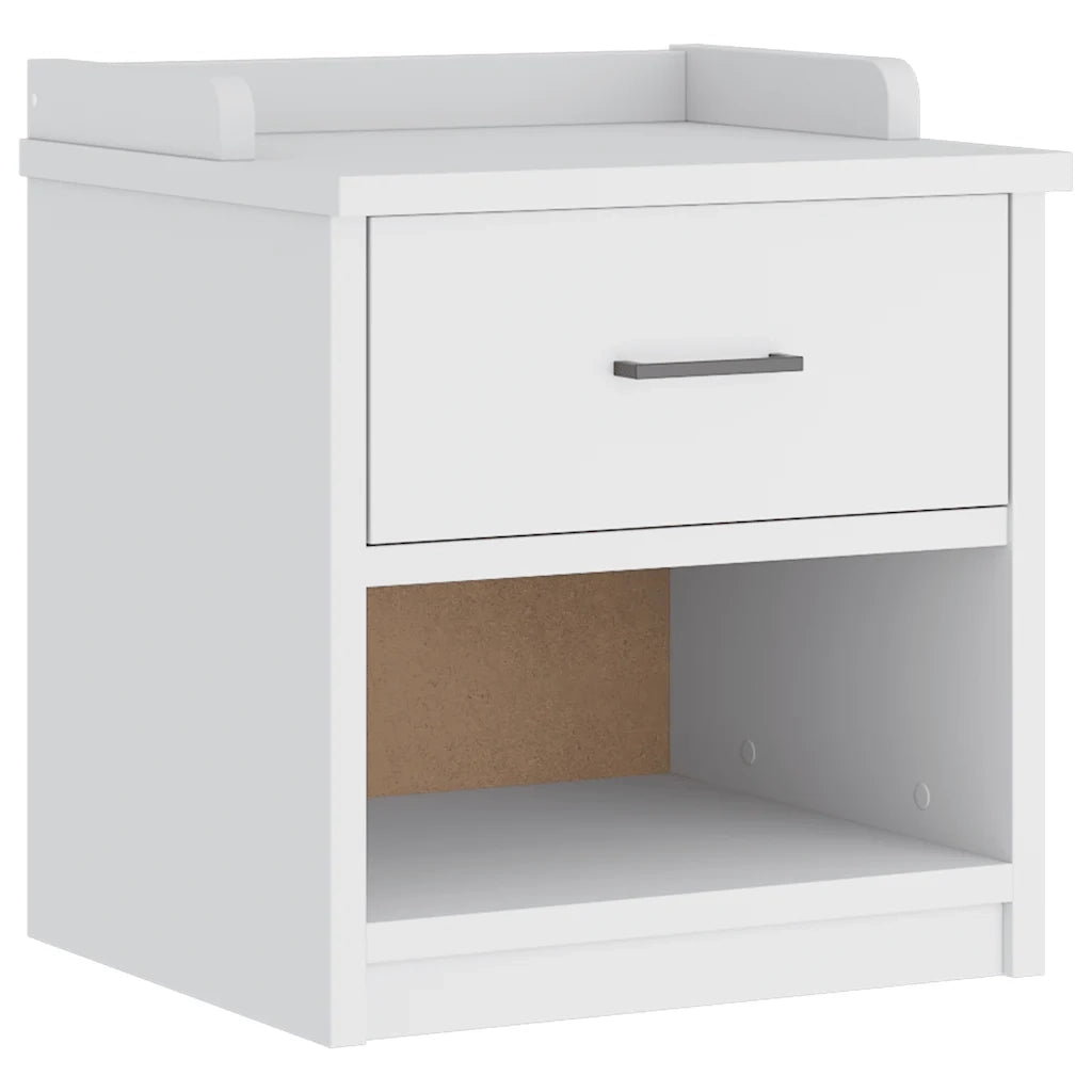 Panca da Corridoio-Sgabello-Panca con Contenitore SANDNES Bianca 45x40x50 cm in Legno di Pino 132186