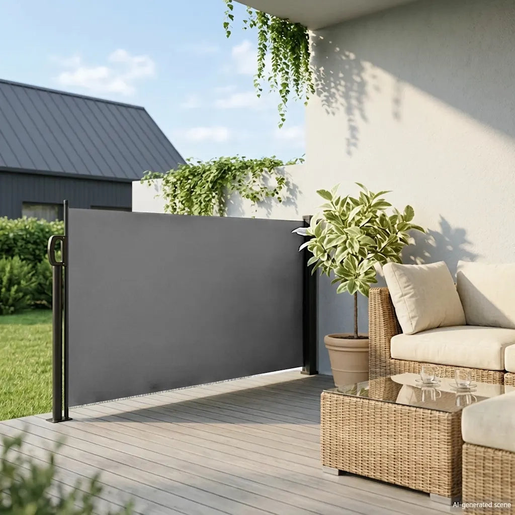 Tenda da sole laterale retrattile antracite 120x600 cm 4004503