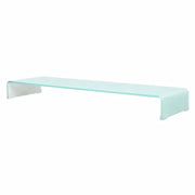Pratico supporto TV/buffet/supporto per monitor di design per TV in vetro bianco da 120 cm 2502225