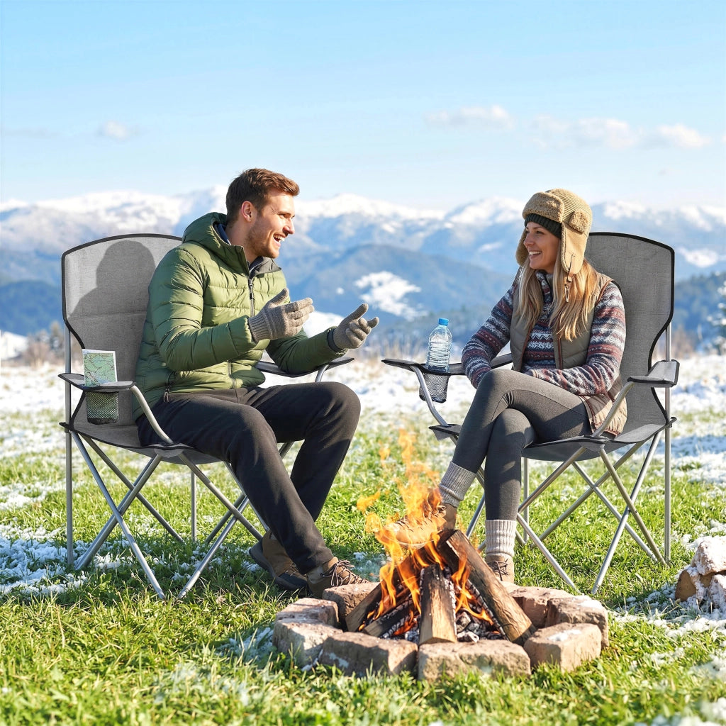 Sedia da Pranzo con Schienale Alto ¨C Zephmum ¨C Grigio, Metallo, Tessuto