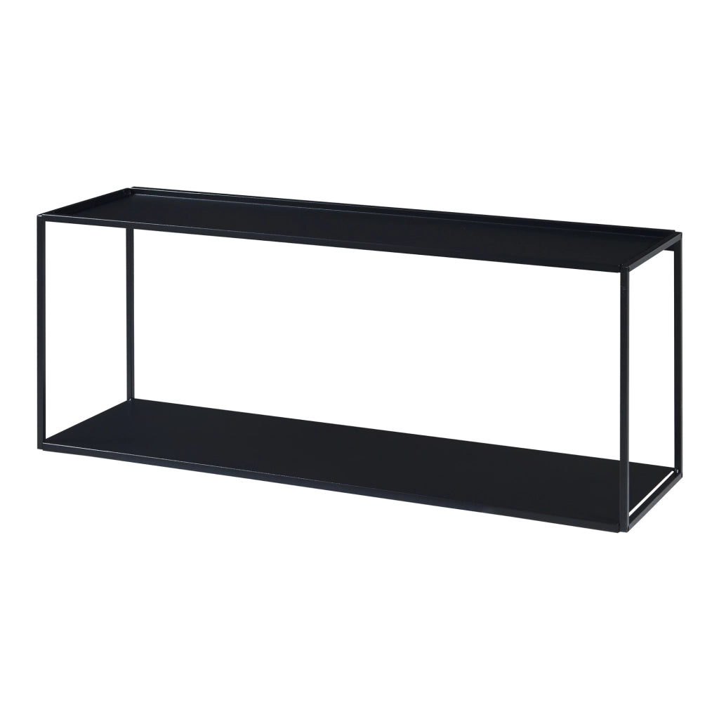 Mensola da Parete Notodden Telaio Rettangolare 90 x 25 x 35 cm Acciaio Nero [en.casa]