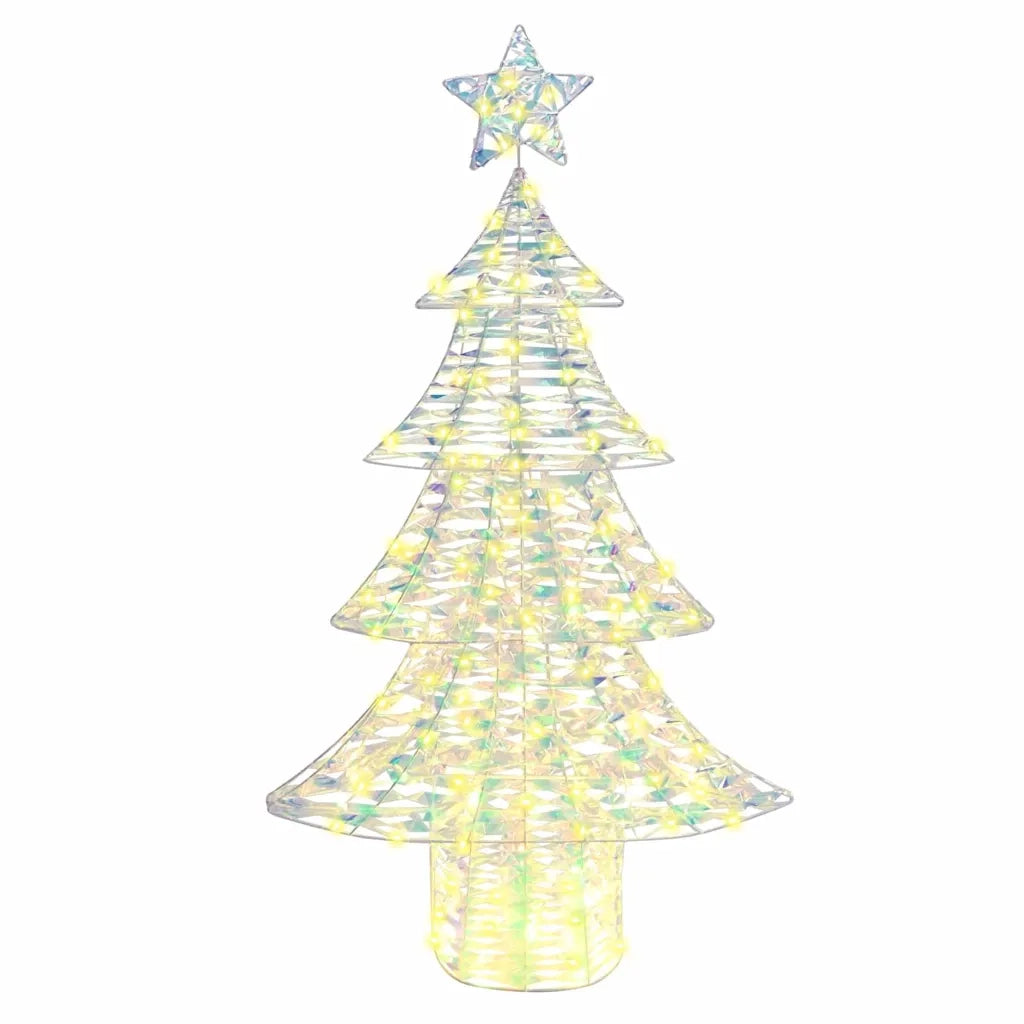 Albero di Natale con 160 LED Bianco caldo 150 cm PET 42018986