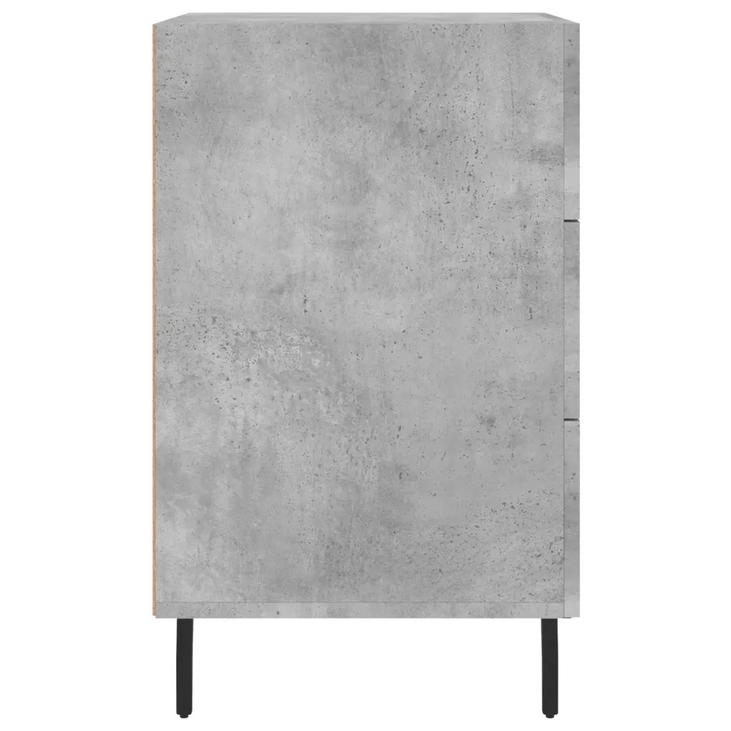 Comodino | Armadio da Notte | Mobiletto da notte Grigio Cemento 40x40x66 cm in Legno Multistrato