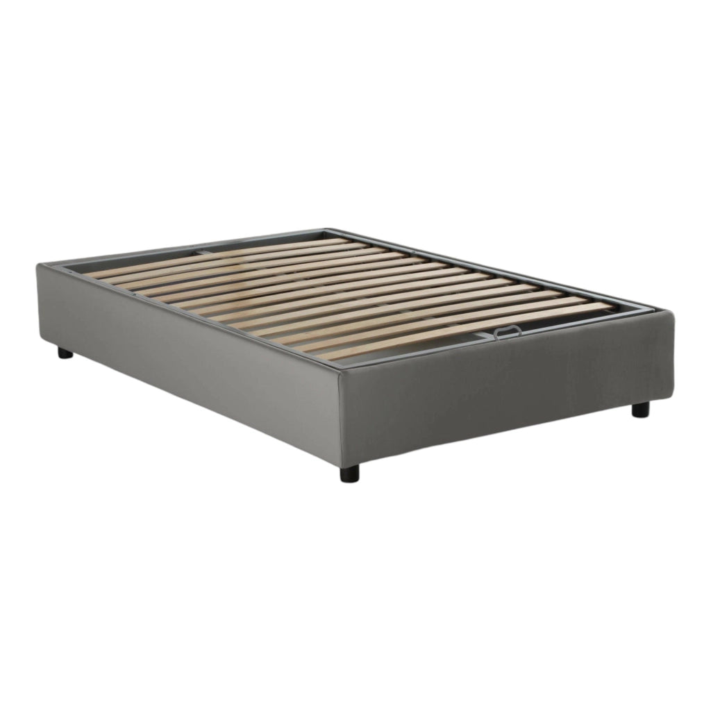 Abici, Letto Piazza e Mezza Materasso Incluso Made in Italy, Grigio