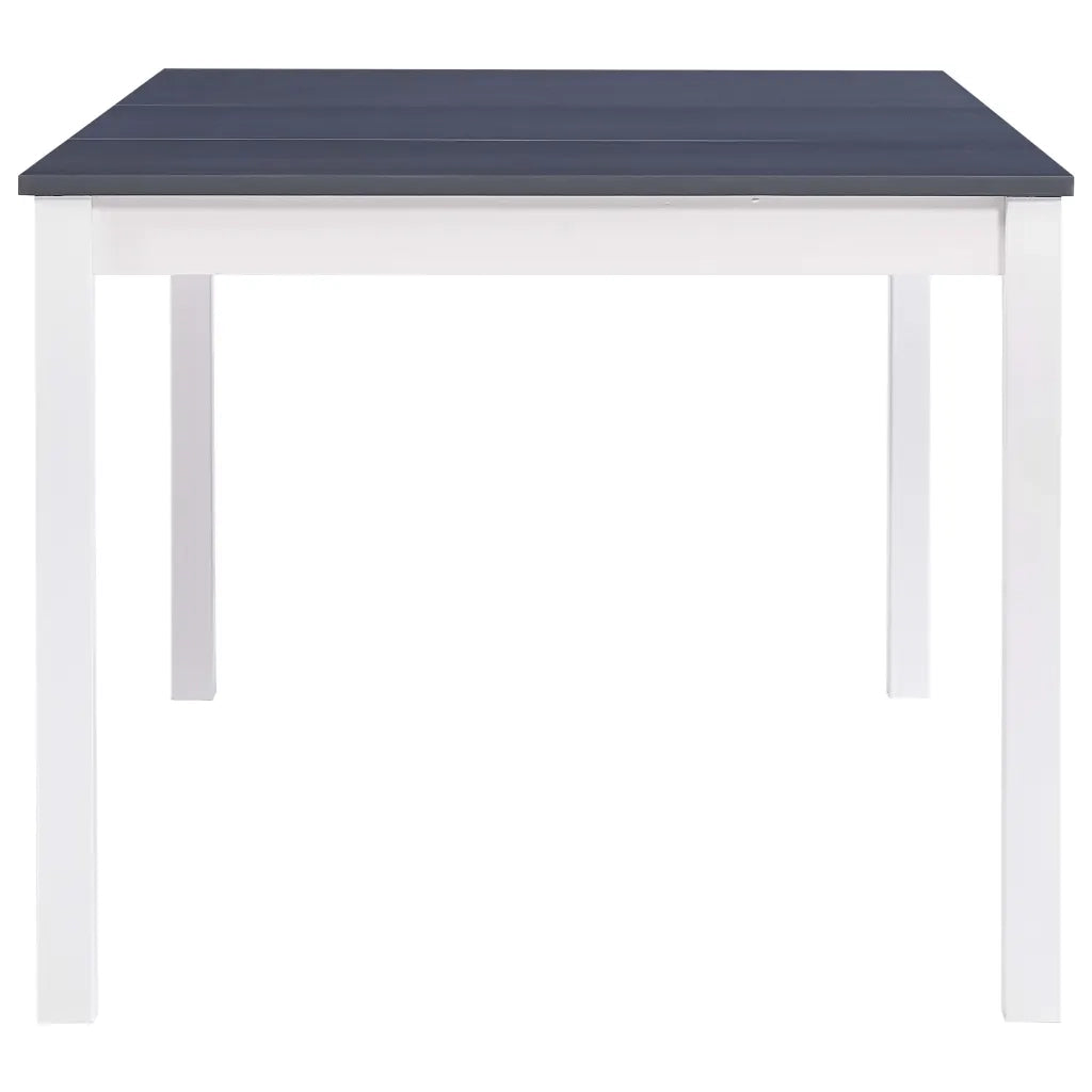 Tavolo da Pranzo Bianco e Grigio 180x90x73 cm in Legno di Pino