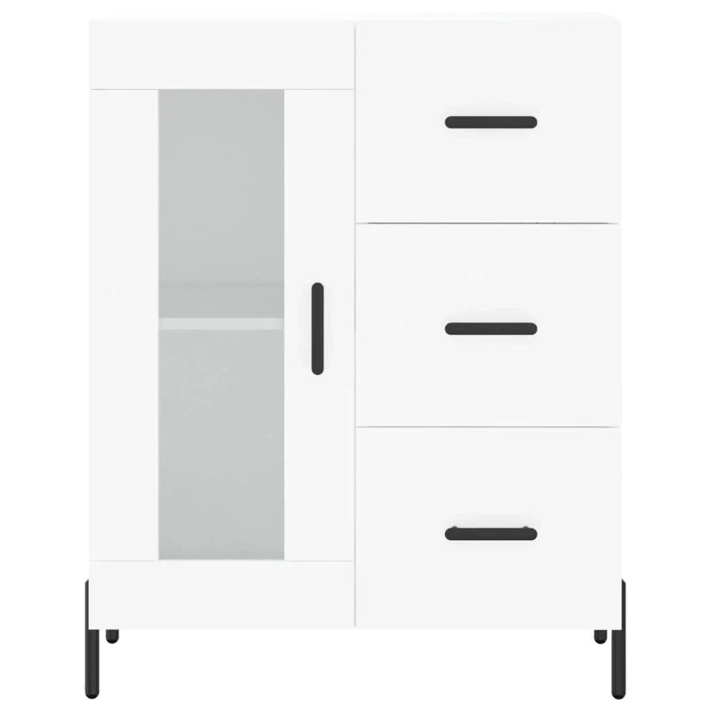Buffet credenza cassettiera armadio mobile contenitore organizer per cucina soggiorno salotto 69,5 x 34 x 90 cm legno ingegnerizzato bianco 02_0030417