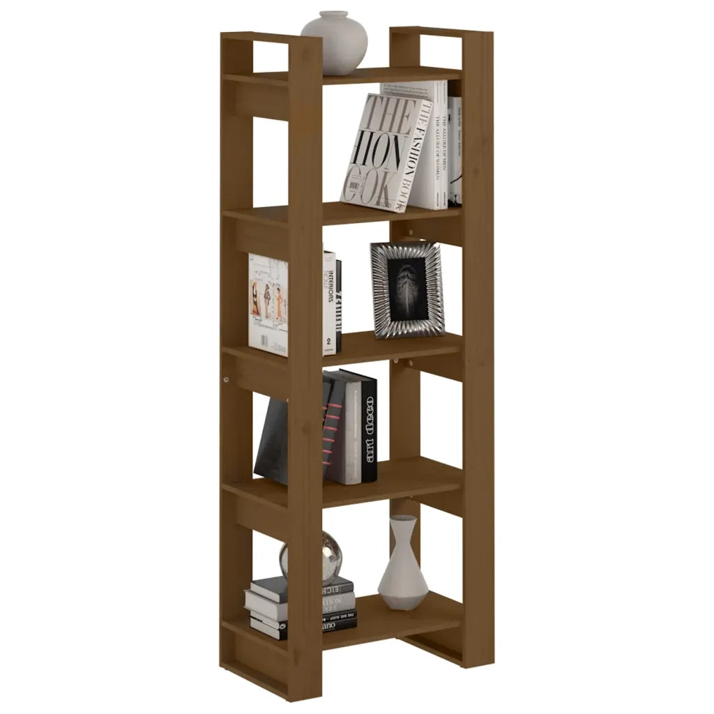 Libreria/Divisorio Marrone ambra 60x35x160 cm Legno Massello 813892
