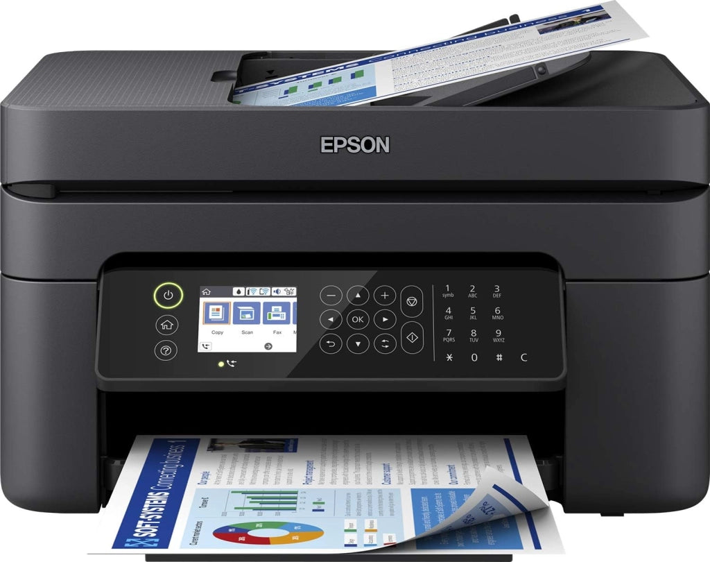 WorkForce WF-2830DWF Multifunzione a Getto d'Inchiostro 4-in-1, Stampa 5.760 x 1.440 dpi, Scansione, Copia, Fax, ADF, Wi-Fi, Cartucce Singole, LCD da 3.7 cm, Nero