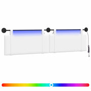 Testiera | Testata sospesa Con luce LED Bianco Tessuto