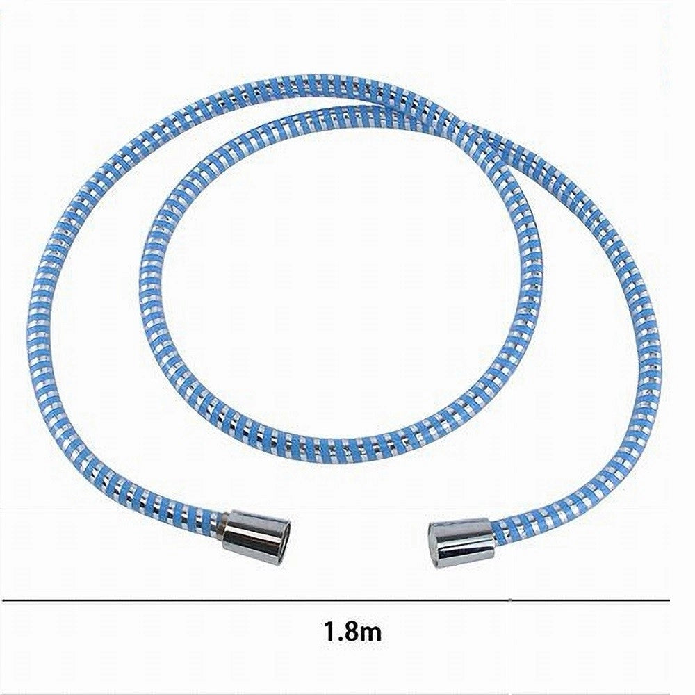 Trade Shop - Tubo Laccio Flessibile Doccia Ricambio 1,8 Mt Laccio Pvc Rivestimento Blu 87297 -