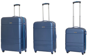 Set 3 Valigie Trolley Rigide in ABS 4 Ruote TSA Ravizzoni Sangria Blu