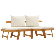 Panchina da Giardino | Panca da Giardino con Cuscini 2-in-1 in Legno di Acacia