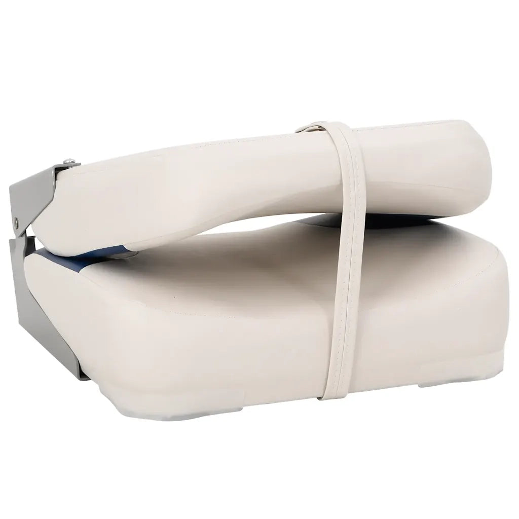 Sedile pieghevole per barca 1 set Blu e Bianco 41x36x48 cm 3284285