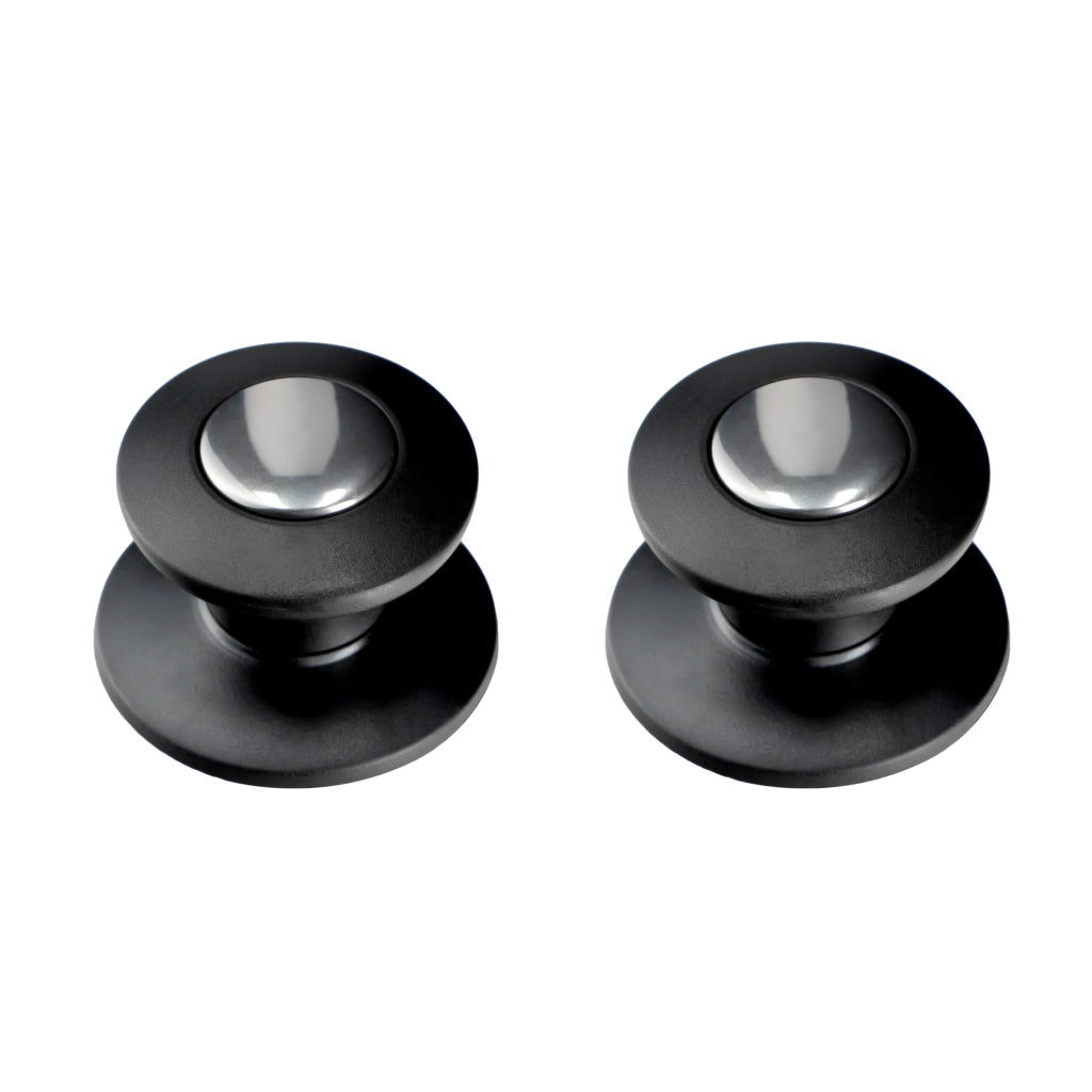 Pomello per coperchio KADAX, pomello per coperchio pentola, pomello per padella, nero, 2 pezzi
