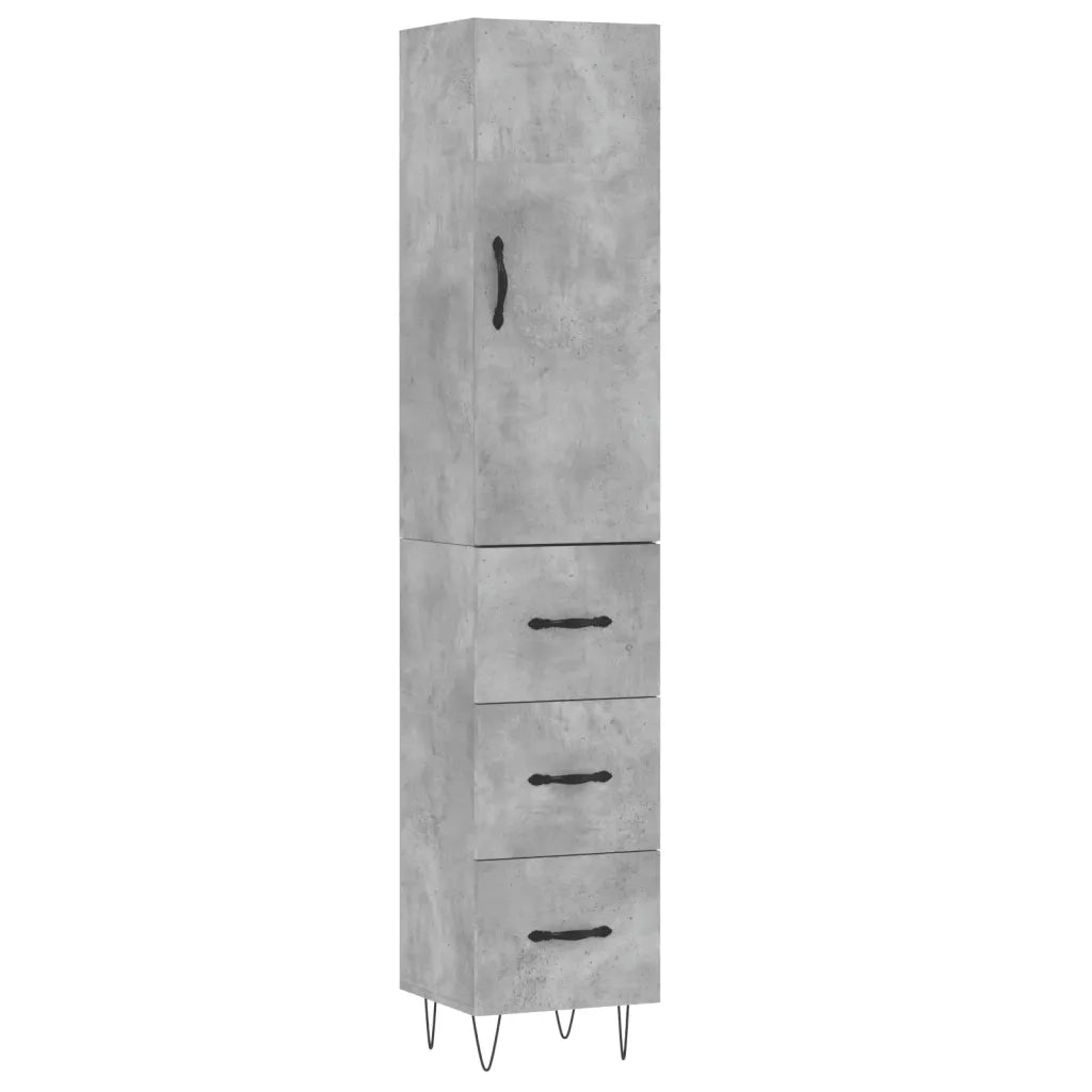 Credenza Grigio Cemento 34,5x34x180 cm in Legno Multistrato 3198885