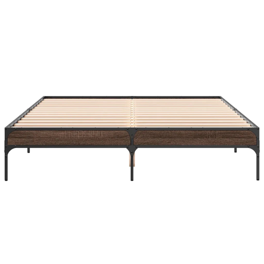 Giroletto Rovere Marrone 160x200cm in Legno Multistrato Metallo