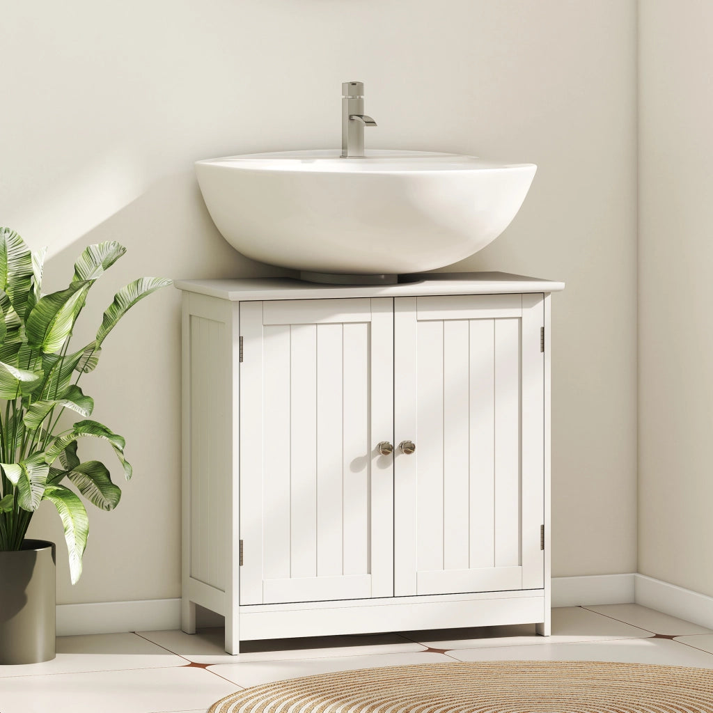 Mobile sottolavabo bagno ¨C Xylo ¨C 2 ante, ripiano regolabile, bianco, 60x30x60 cm