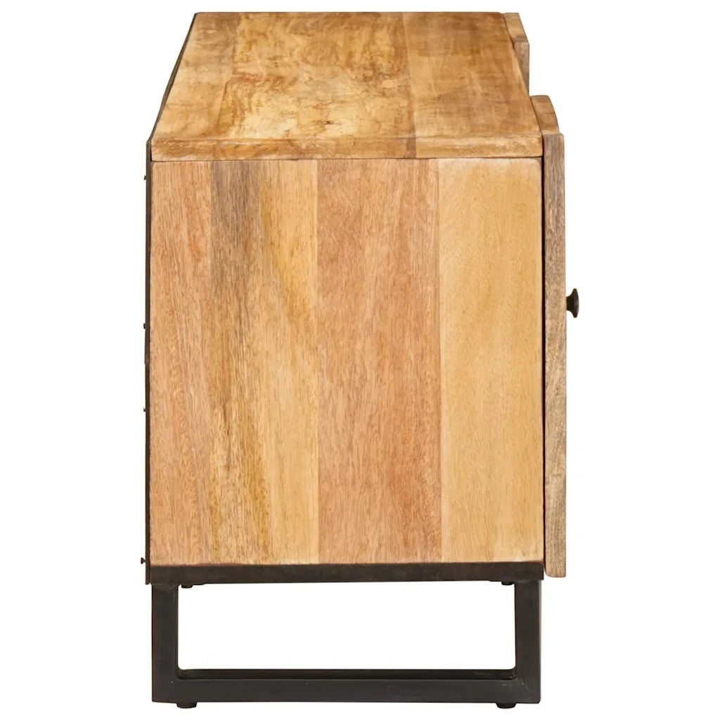 Mobile TV Marrone 105 x 33 x 46 cm Legno di mango massello