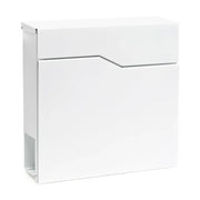 Cassetta postale da parete di design bianca con porta giornali/riviste acciaio zincato 37 x 37 x 10,5 cm bianco 16_0000091