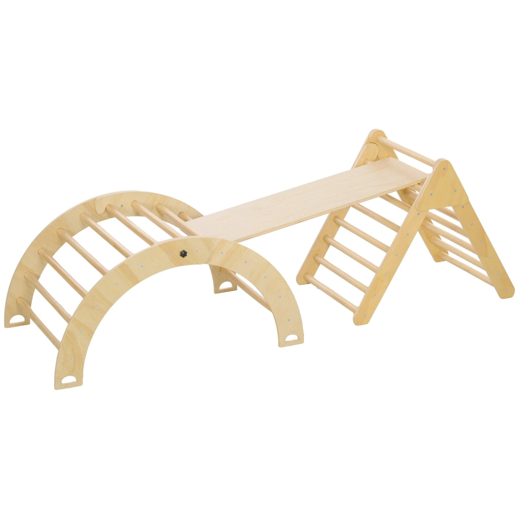 Scaletta per Bambini con Rampa ¨C zephmum ¨C Naturale 219x72,5 cm