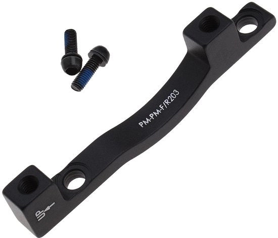 Adattatore di freno a disco universale - robusto e duraturo - nero - per avanti/indietro - compatibile con freni a disco da 203mm - inclusi bulloni
