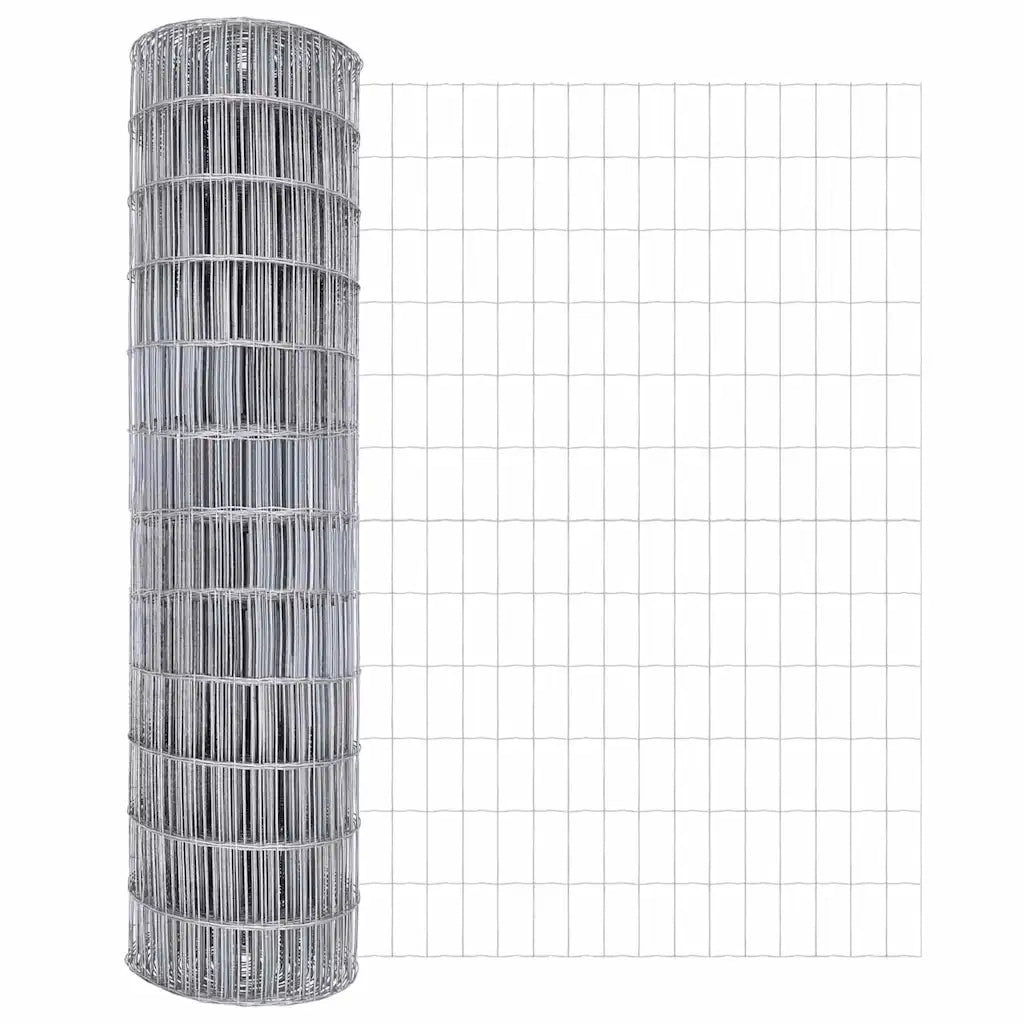 Recinzione da Giardino | Recinzione con Posto Argento 1,2 x 25 m Acciaio