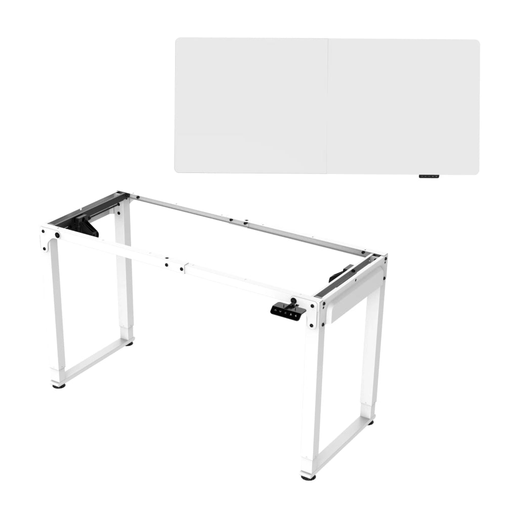 Scrivania/postazione di lavoro regolabile elettricamente in altezza 180 x 80 cm bianco 03_0009077