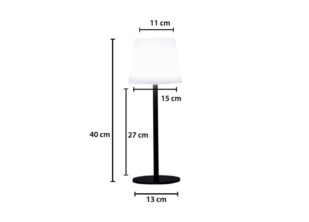 Lampada Led Da Tavolo Controllo Touch Ricaricabile Senza Fili Simple Nero
