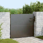 vidaXL Cancello da giardino con blocco Nero 105 x 100 cm