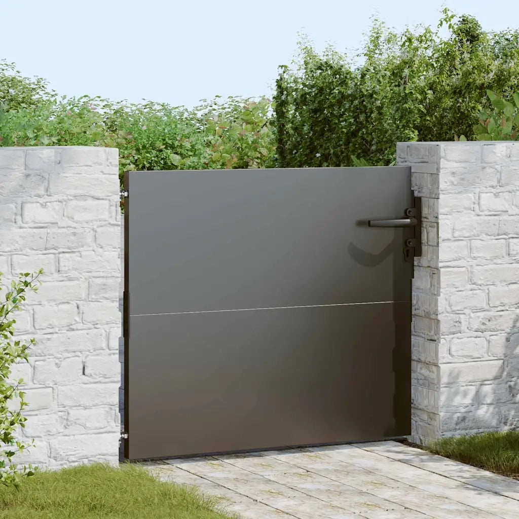vidaXL Cancello da giardino con blocco Nero 105 x 100 cm