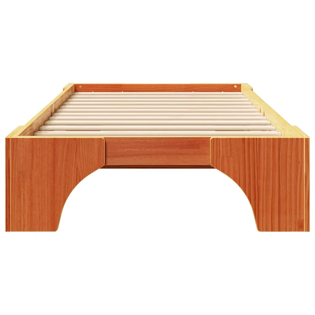 Struttura del letto Marrone cerato 90 x 200 cm Pino massello 872964