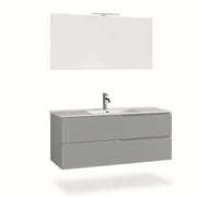 Mobile bagno composizione 4 pezzi L.121 P.46,5 H.190 cm VENERE colore grigio opaco