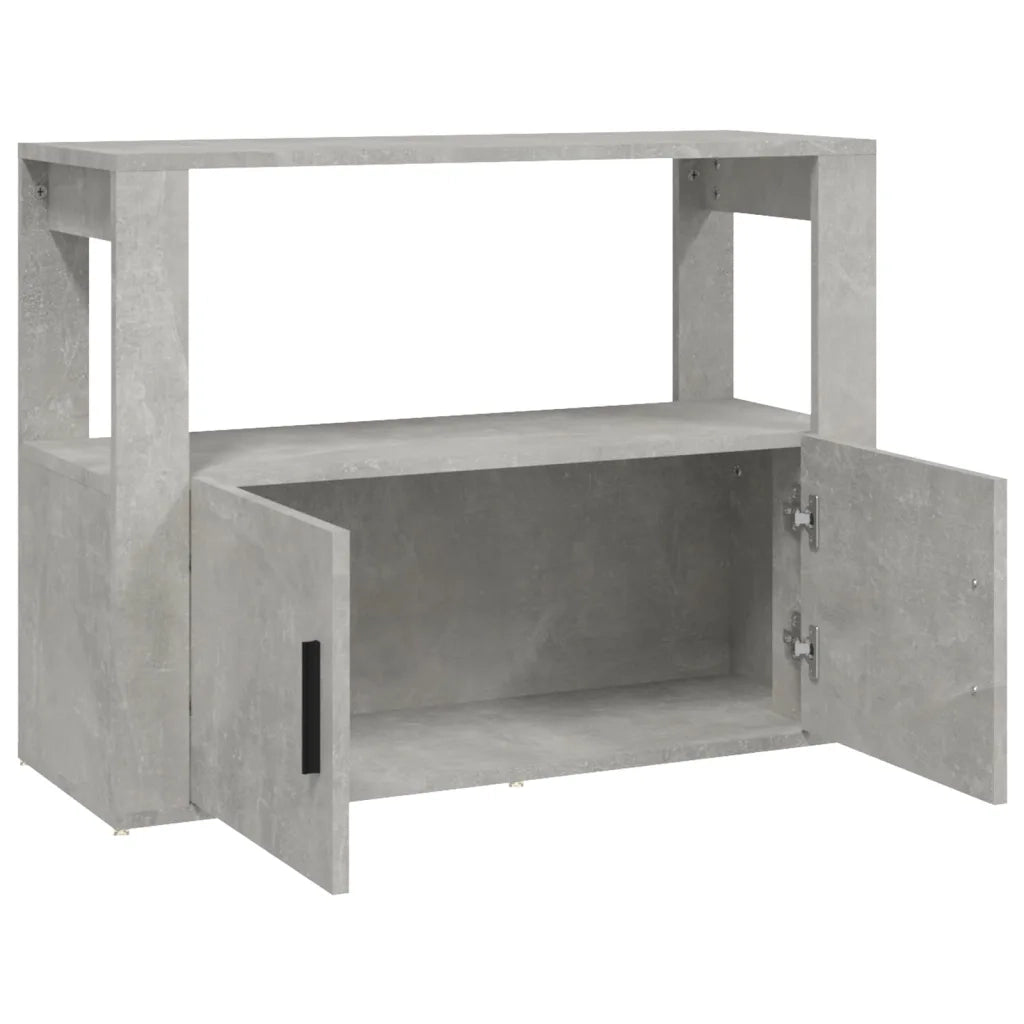 Credenza | Madia | Buffet da pranzo | Armadio da pranzo Grigio Cemento 80x30x60 cm in Legno Multistrato