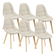 Set di 6 sedie da pranzo 86 x 53 x 47 cm beige 03_0006785