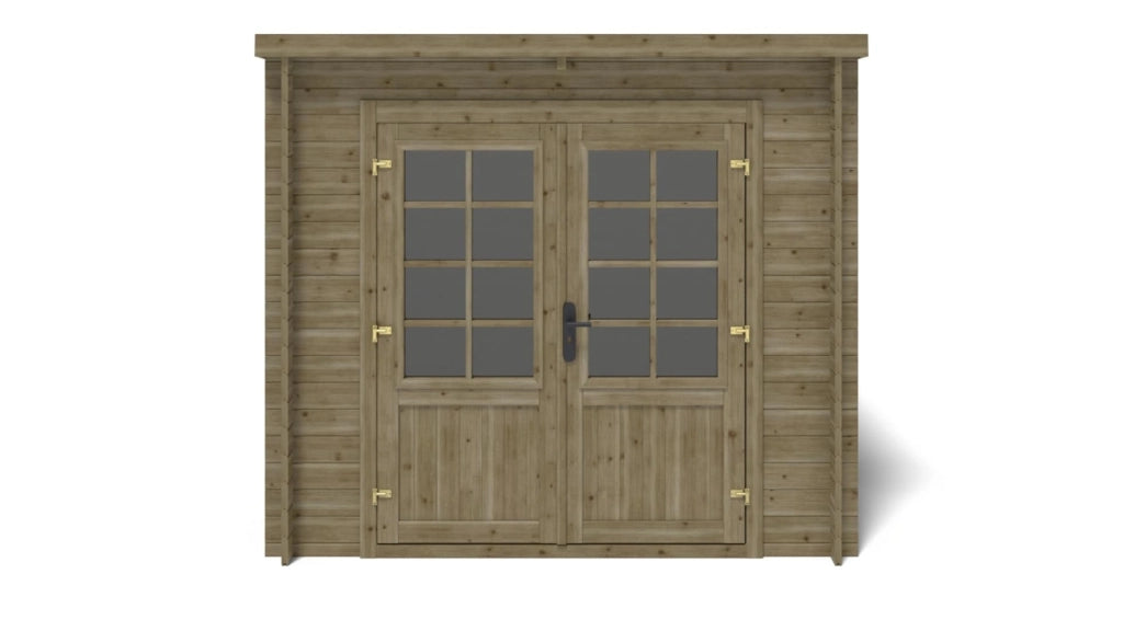 Casetta da giardino in legno - 6.25m2 - 2.5x2.5m - impregnata - 28mm - colore: verde - DOM724 - ALTANKA