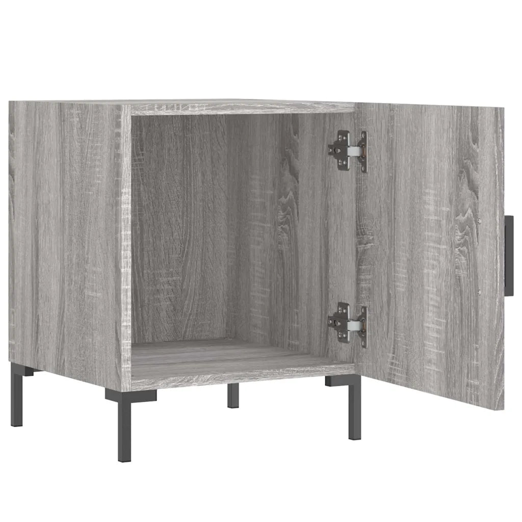 Comodini 2 pz-Set di 2 Tavolino da notte Grigio Sonoma 40x40x50 cm in Legno Multistrato 385518